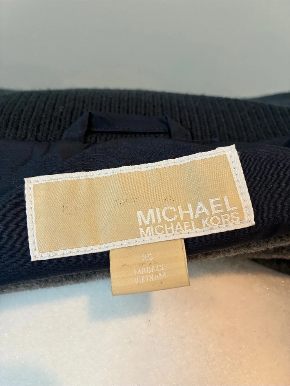Michael Kors Navy Hooded Utility Anorak Jacket